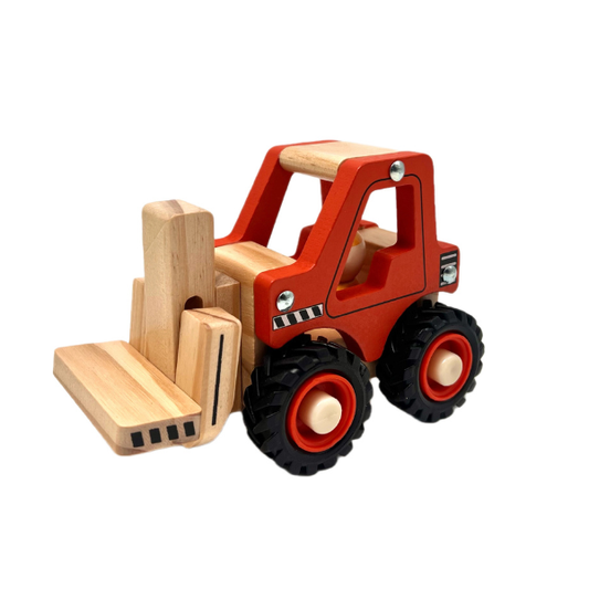 Wooden Forklift Orange