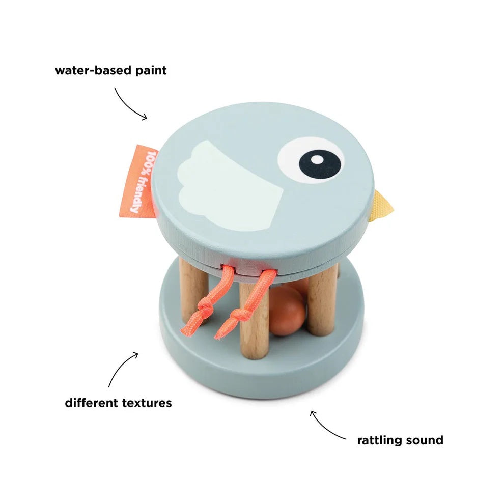 Wooden Birdie Bell Rattle