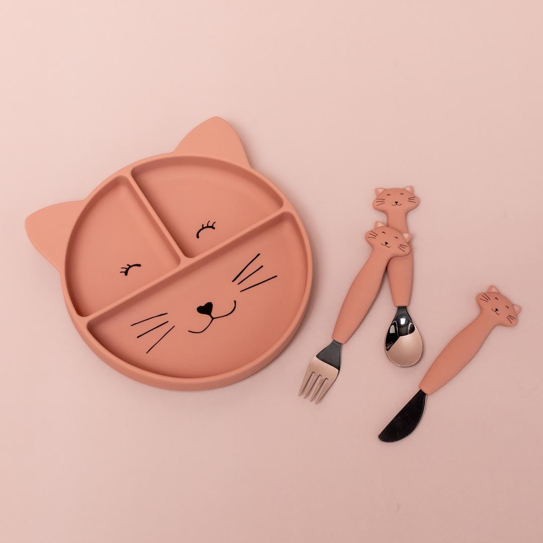 Cat Silicone Cutlery Set 3-Pack