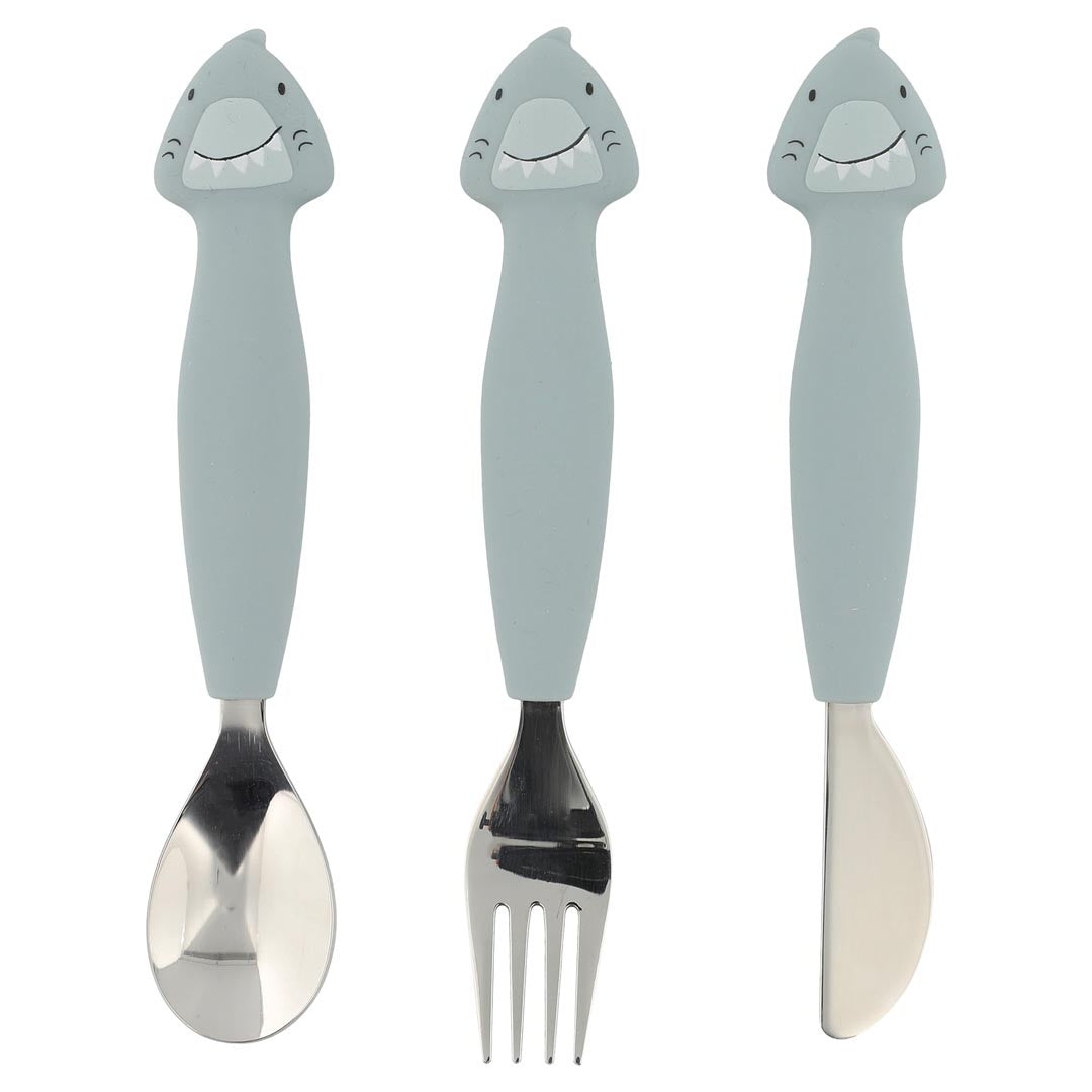 Shark Silicone Cutlery Set 3-Pack