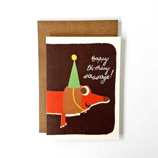 Happy Birthday Sausage Greeting Card