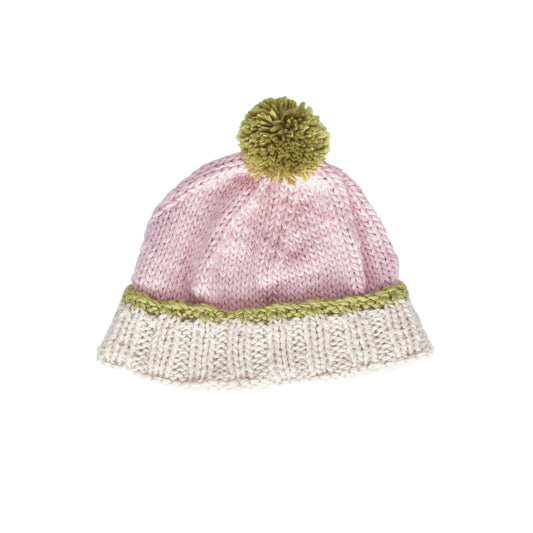 Teddy Beanie / Pink & Green