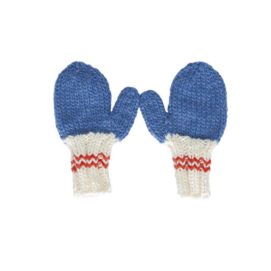 Teddy Mittens / Blue & Red
