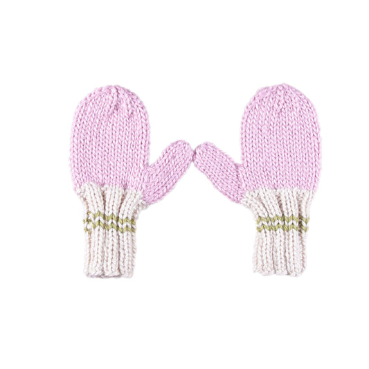 Teddy Mittens / Pink & Green