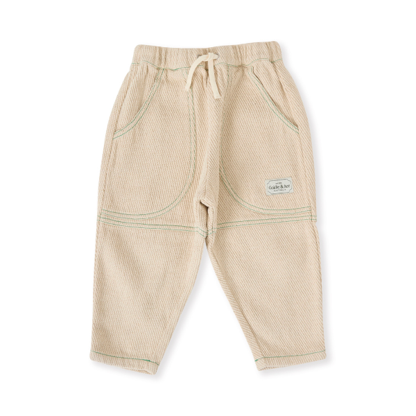 Drew Embroidered Pocket Pant / Sand