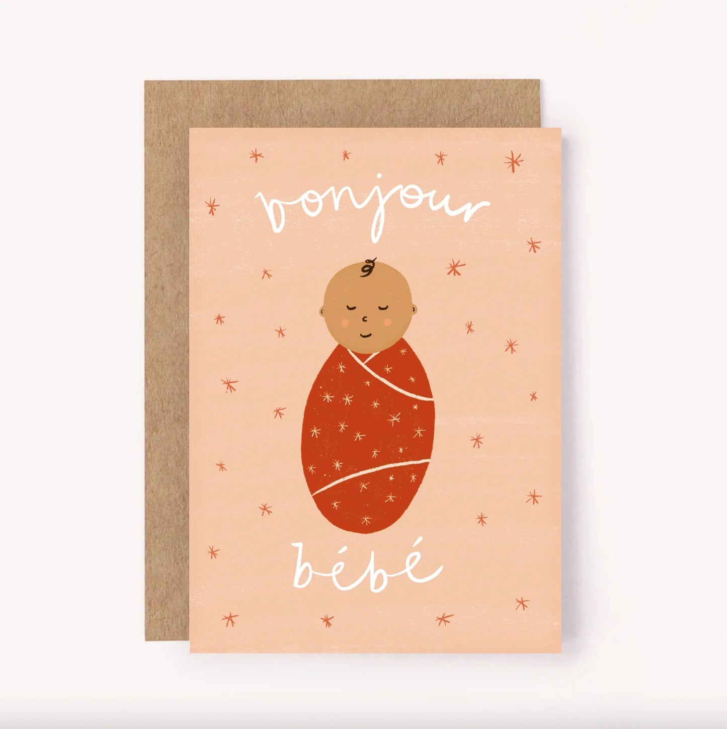 Bonjour Bebe Card Pink