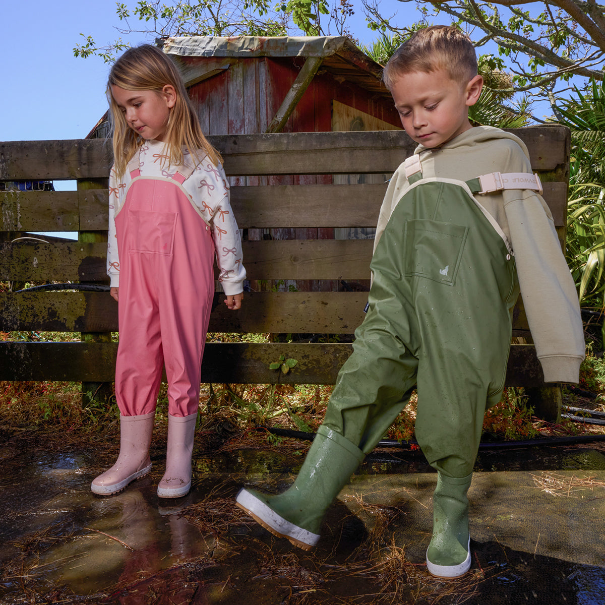 Rain Overalls / Olive