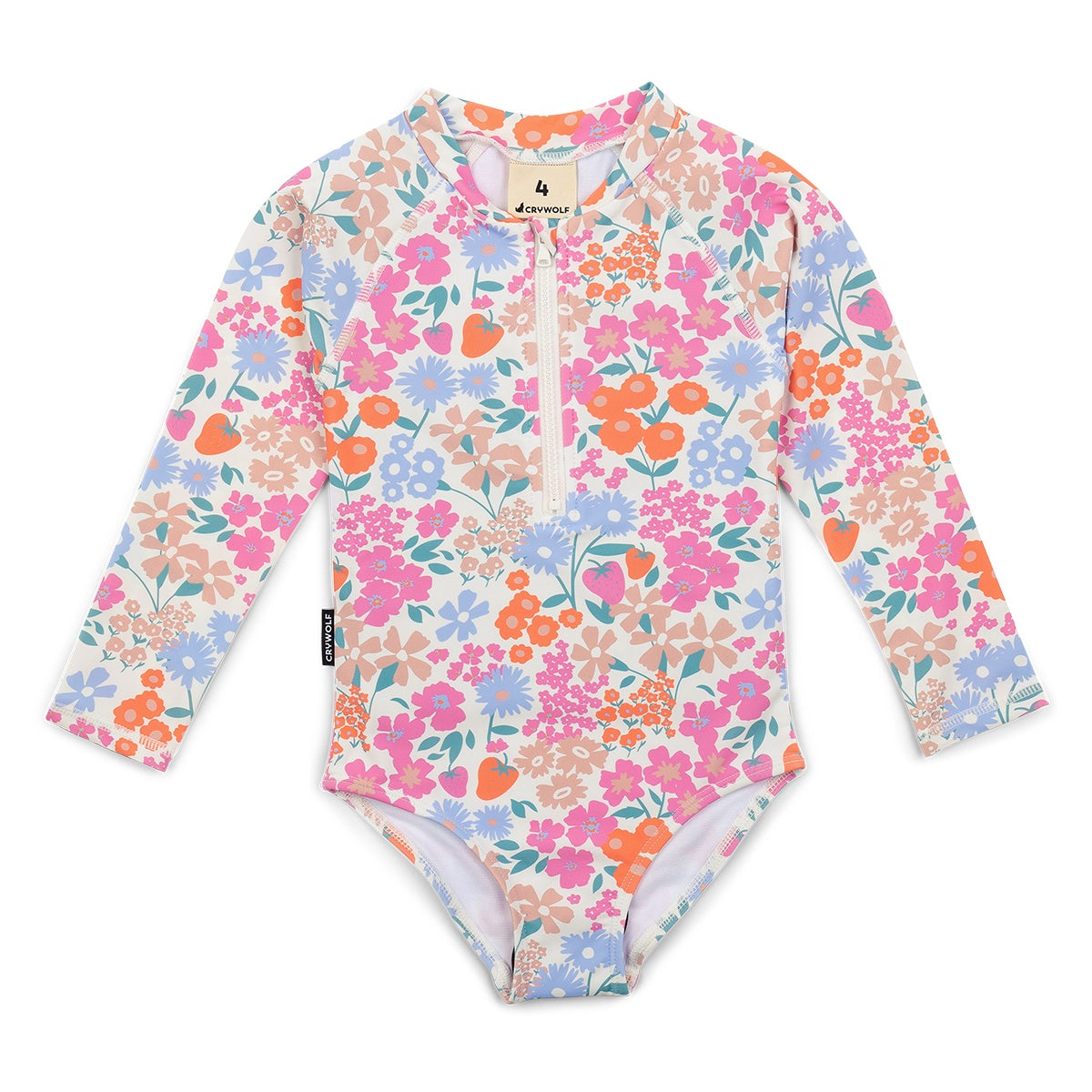 Berry Garden Long Sleeve Swimsuit