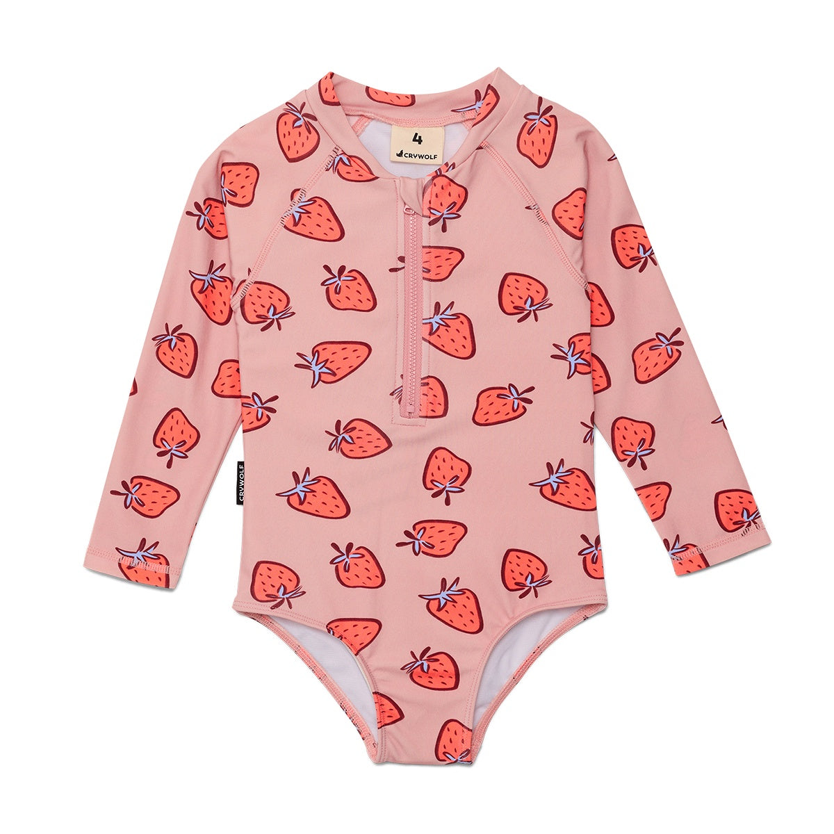 Strawberry Splash Long Sleeve Swimsuit