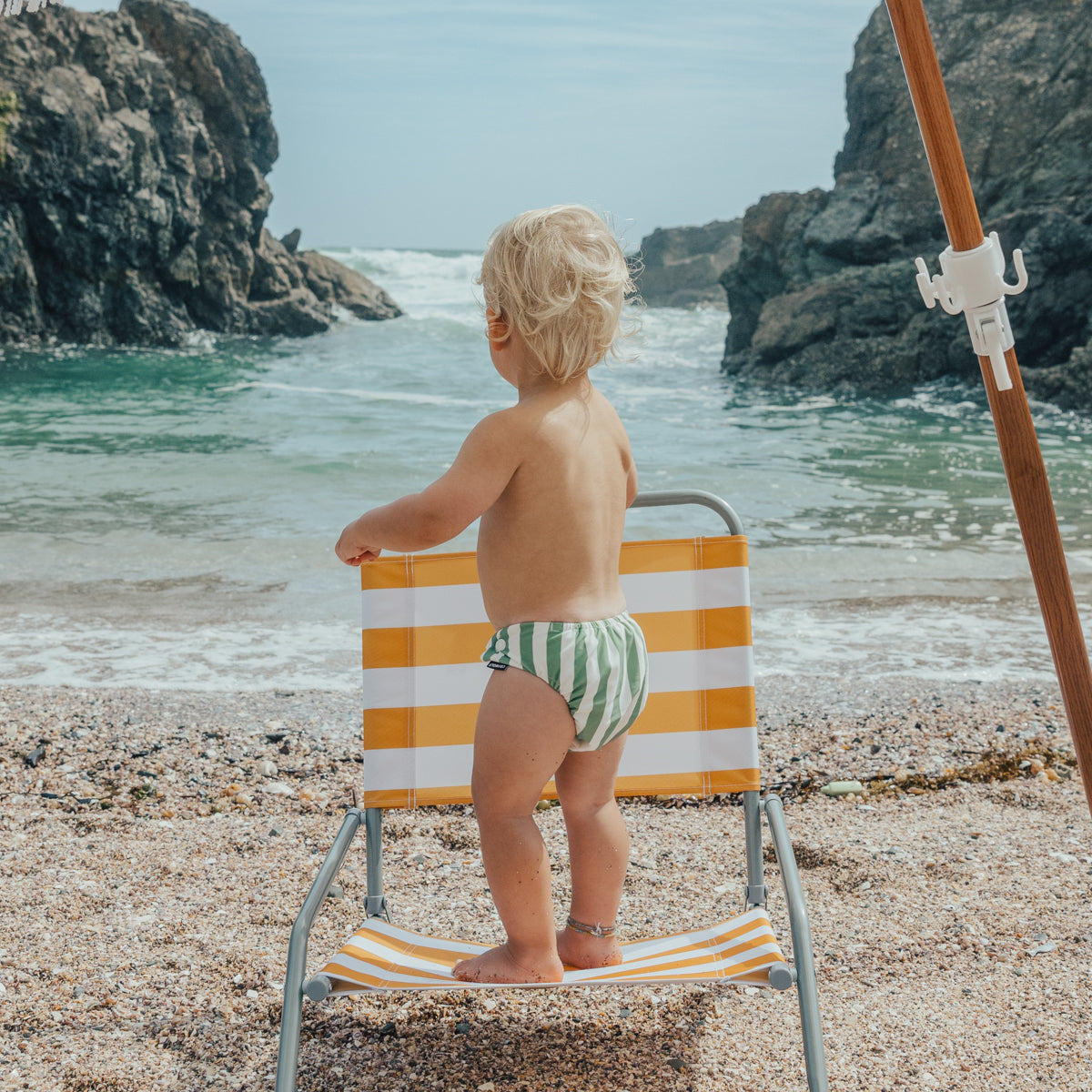 Coastal Stripe Reusable Swim Nappy