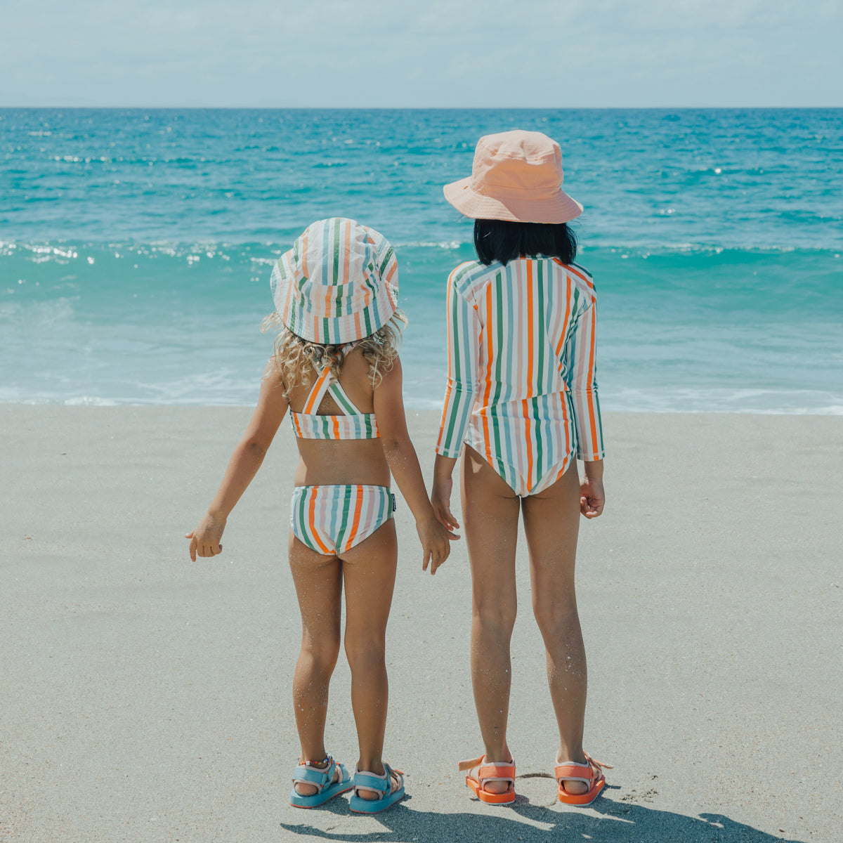 Summer Stripe Reversible Bucket Hat