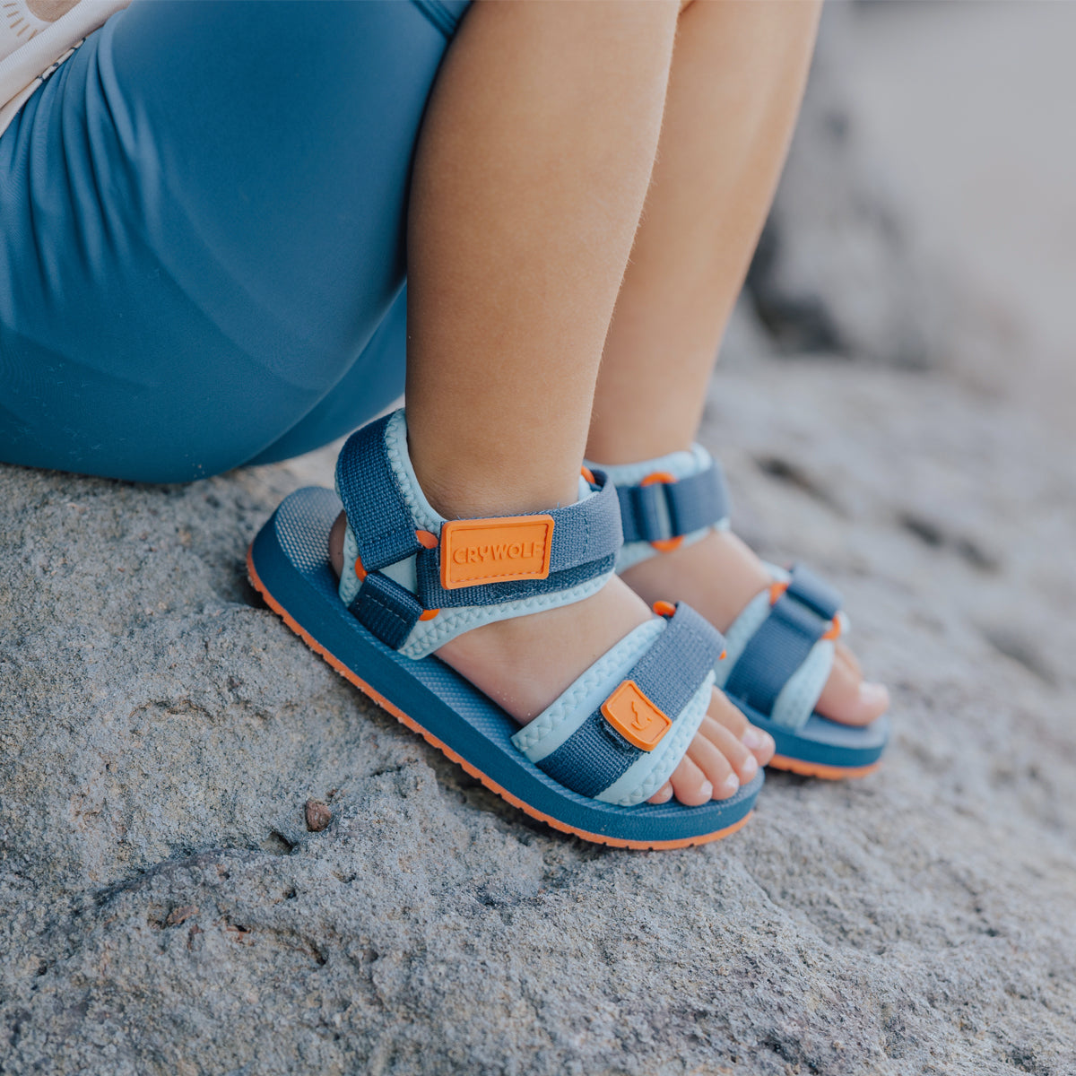 Navy Pop Beach Sandals