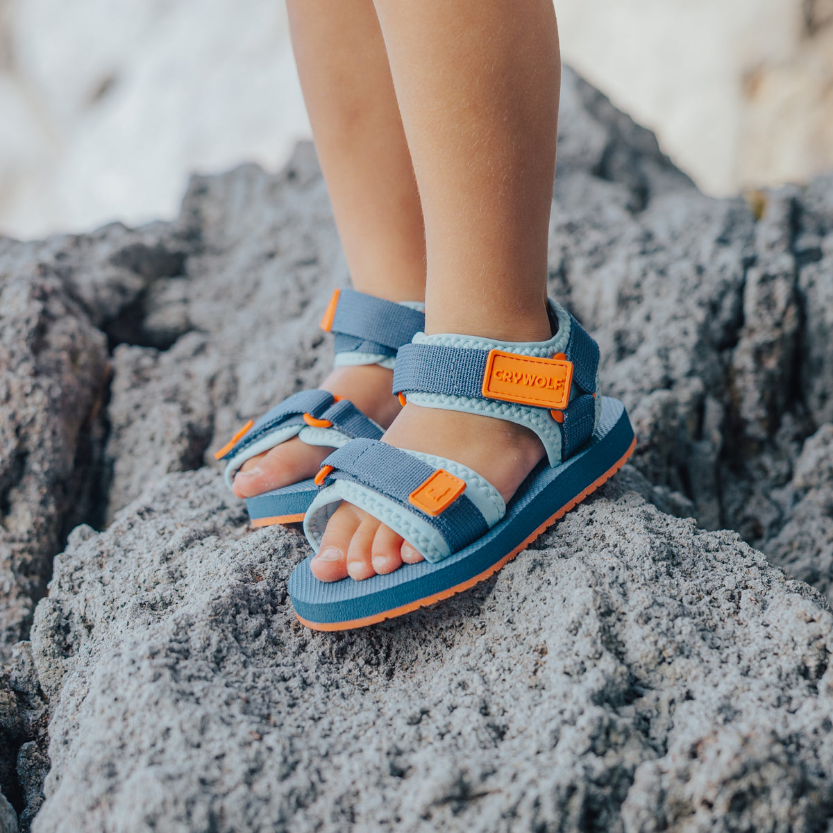 Navy Pop Beach Sandals