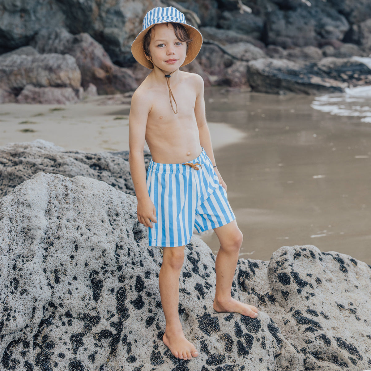 Deep Ocean Stripe Board Short