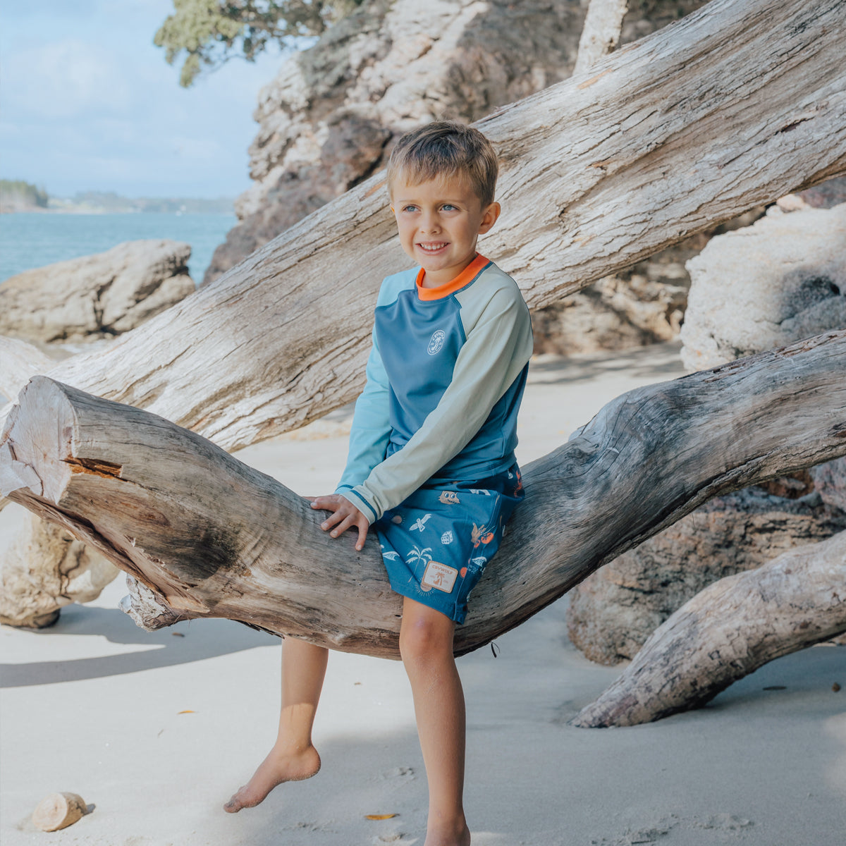 Ocean Colourblock Long Sleeve Rash Vest