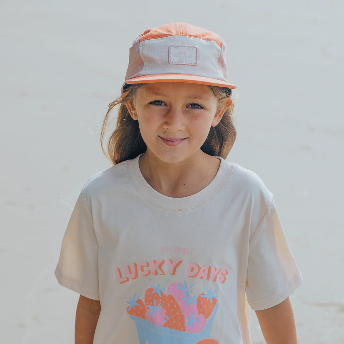 Coral Colourblock Lucky Cap