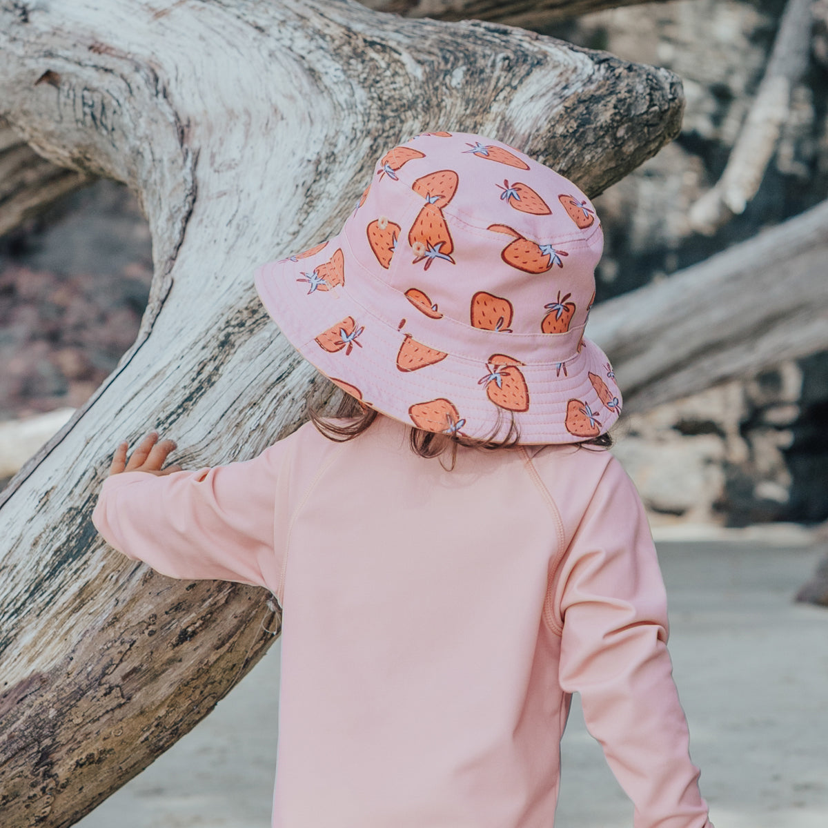 Strawberry Splash Reversible Bucket Hat