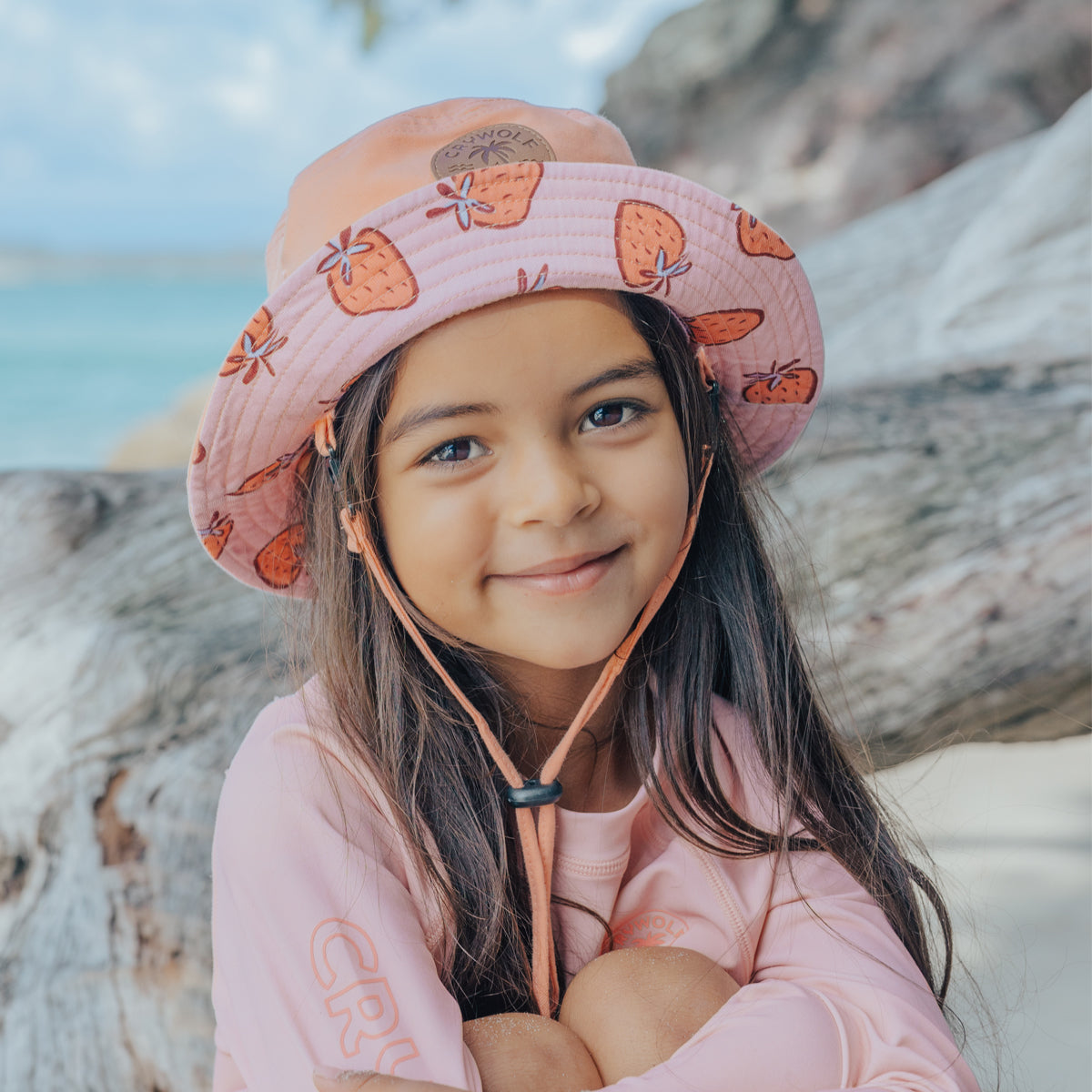 Strawberry Splash Reversible Bucket Hat