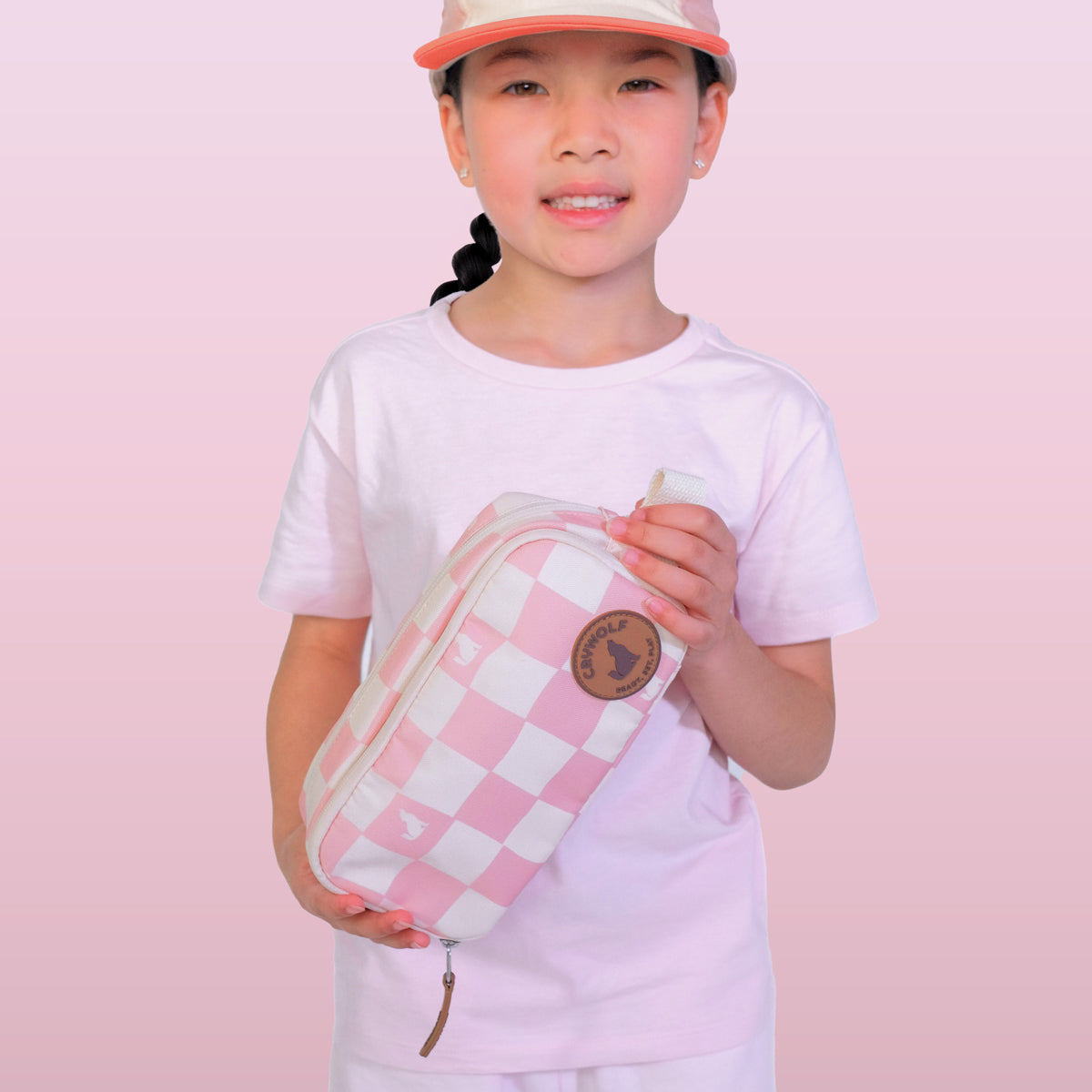 Pink Checks Fable Pencil Case