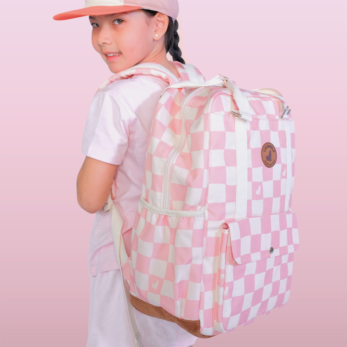Pink Checks Knapsack