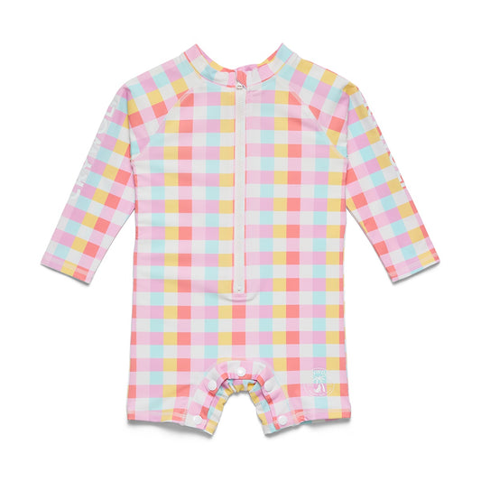 Pop Gingham Baby Rash Suit