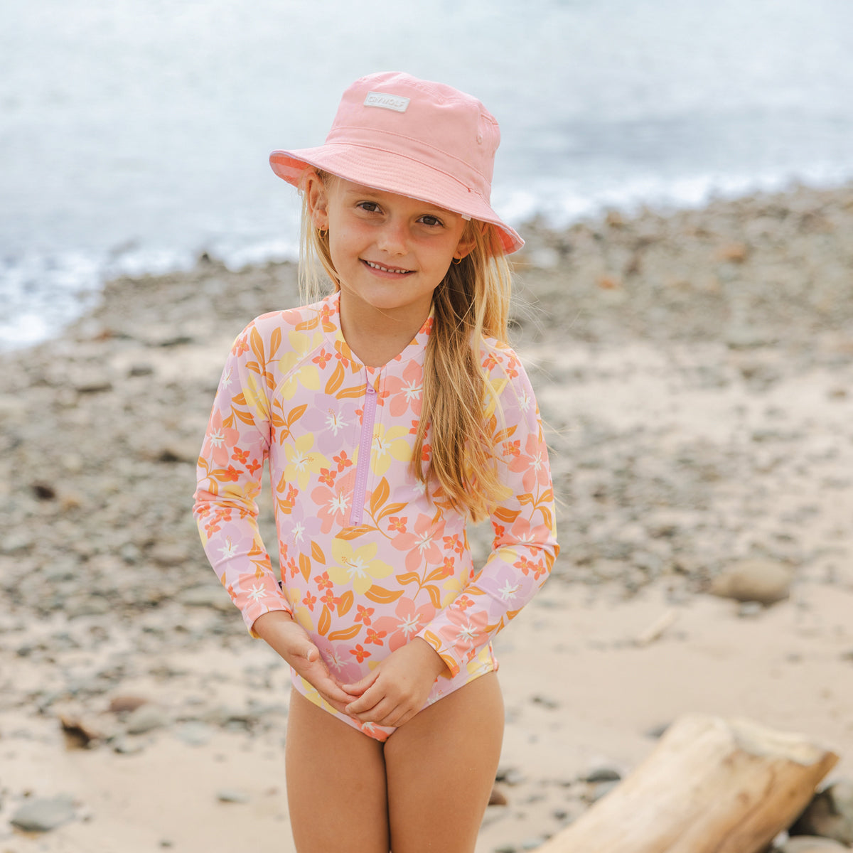 Hibiscus Daze Long Sleeve Swimsuit