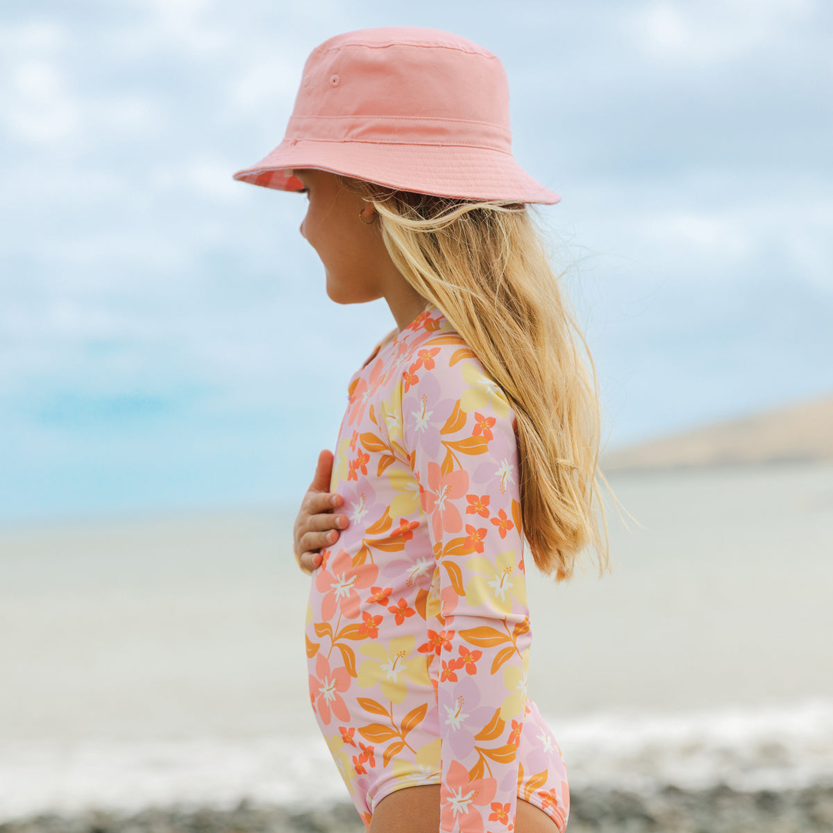 Hibiscus Daze Long Sleeve Swimsuit