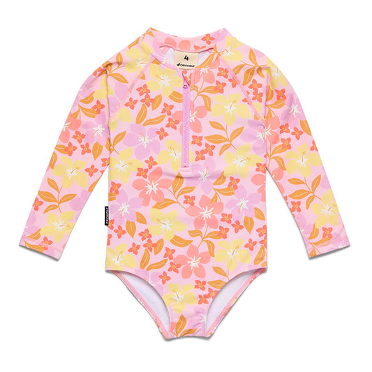 Hibiscus Daze Long Sleeve Swimsuit