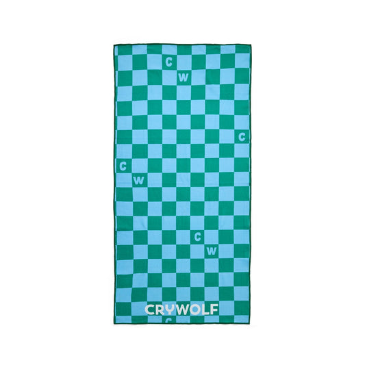 Sea Green Check Rapid Dry Towel