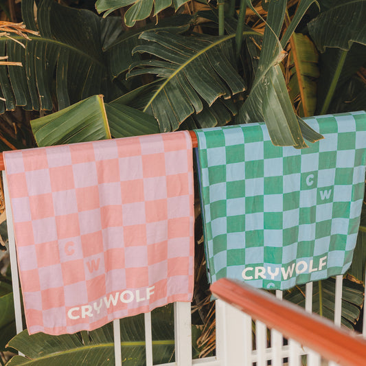 Flamingo Check Rapid Dry Towel