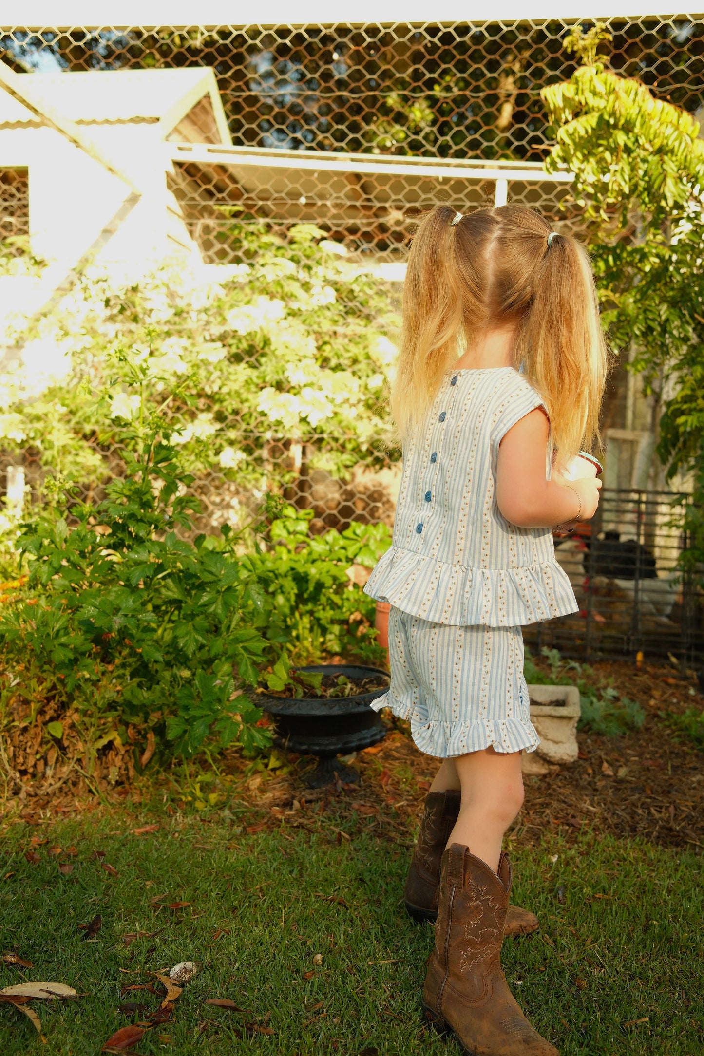 Peaches Boxy Frill Singlet