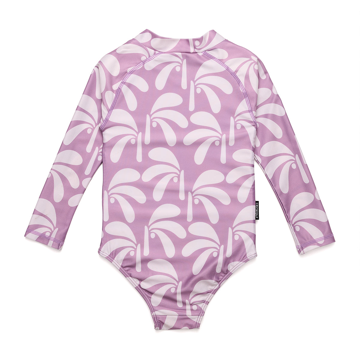 Long Sleeve Swimsuit / Lilac Palms