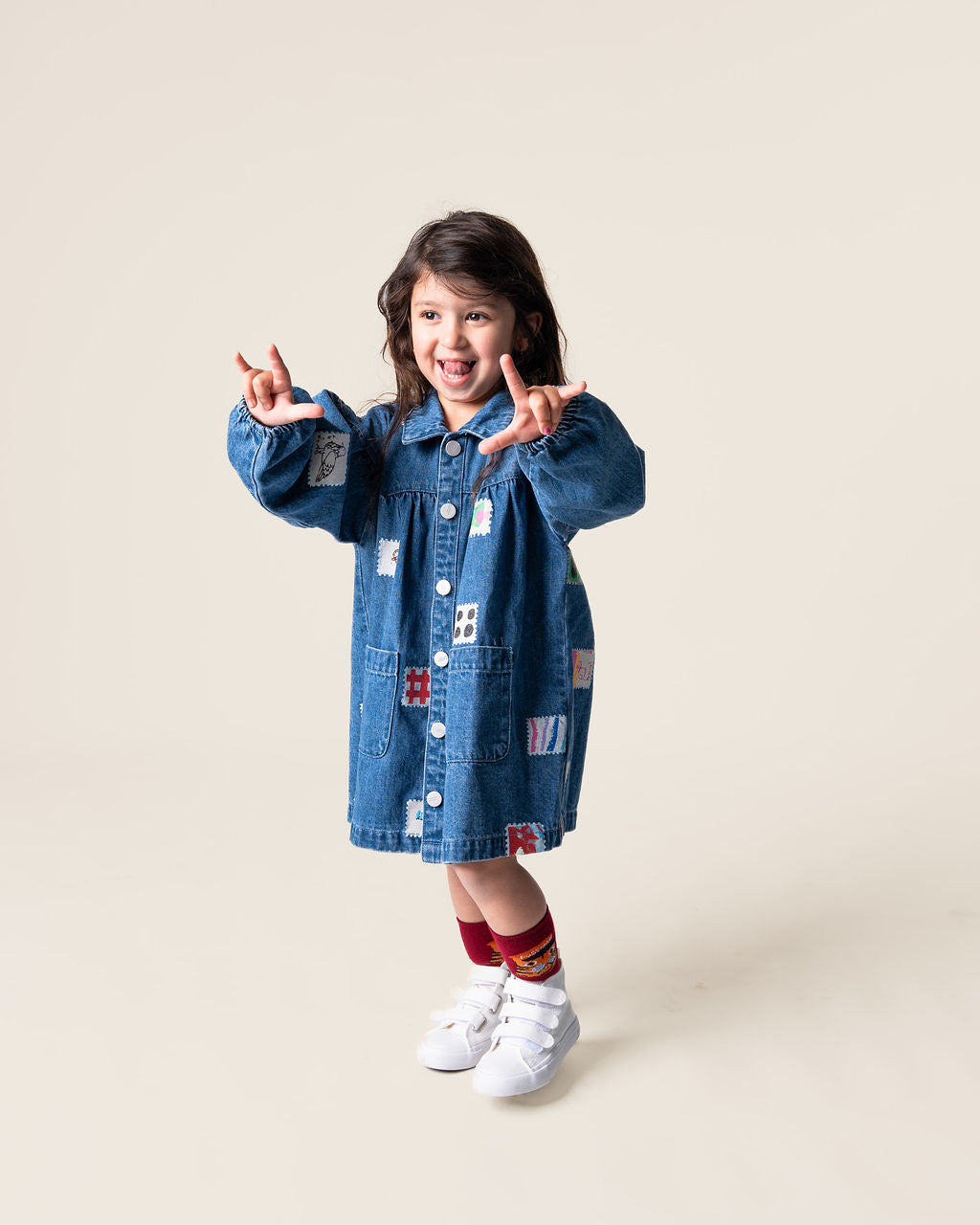 Stamps Denim Smock Dress