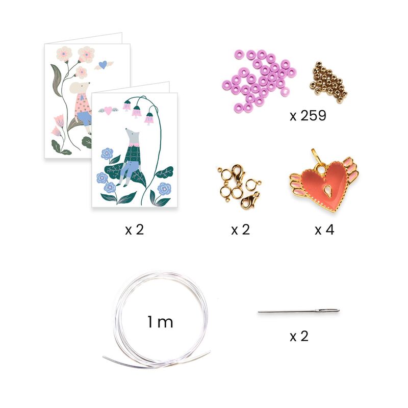 You & Me Heishi Hearts Beads Set