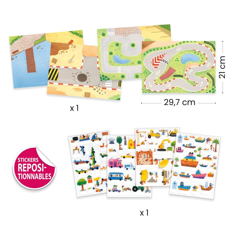 Vehicles 80 pc Lift-Up Stickers