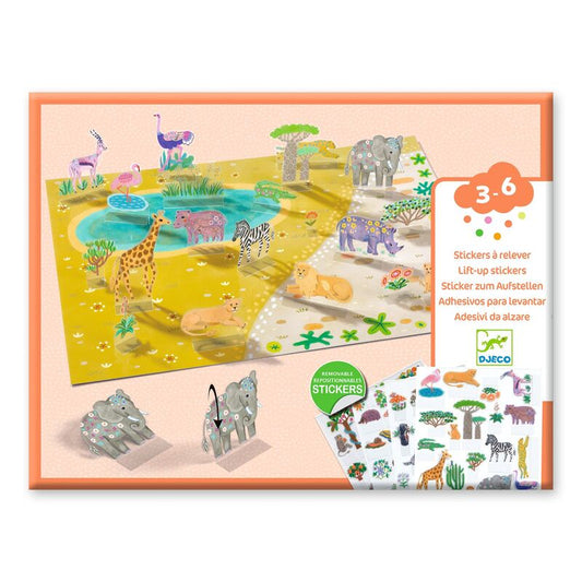 Animals 80 pc Lift-Up Stickers