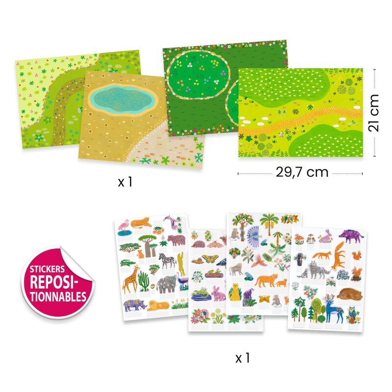 Animals 80 pc Lift-Up Stickers