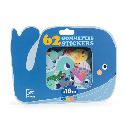 Sea Animals 62 Sticker Set