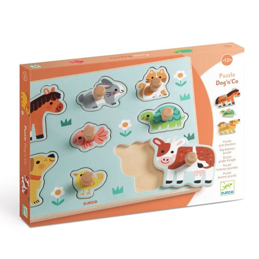 Dog'n'Co 8 Piece Wooden Farm Animal Puzzle