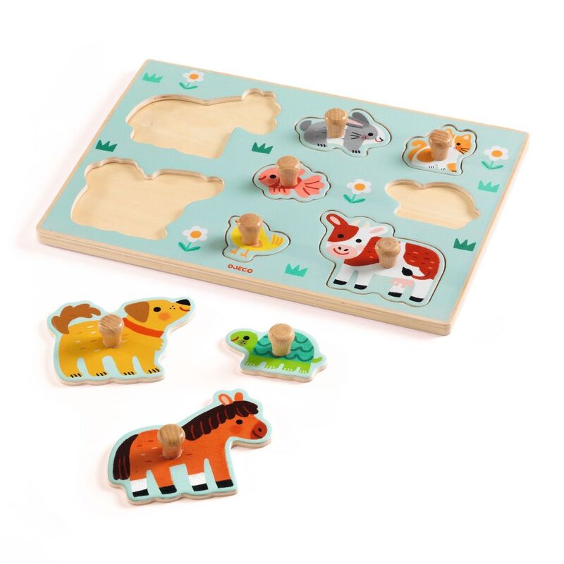 Dog'n'Co 8 Piece Wooden Farm Animal Puzzle