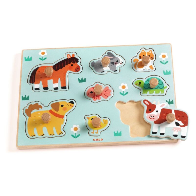 Dog'n'Co 8 Piece Wooden Farm Animal Puzzle