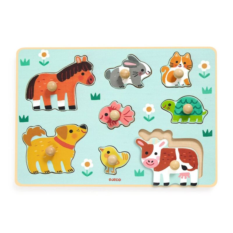 Dog'n'Co 8 Piece Wooden Farm Animal Puzzle