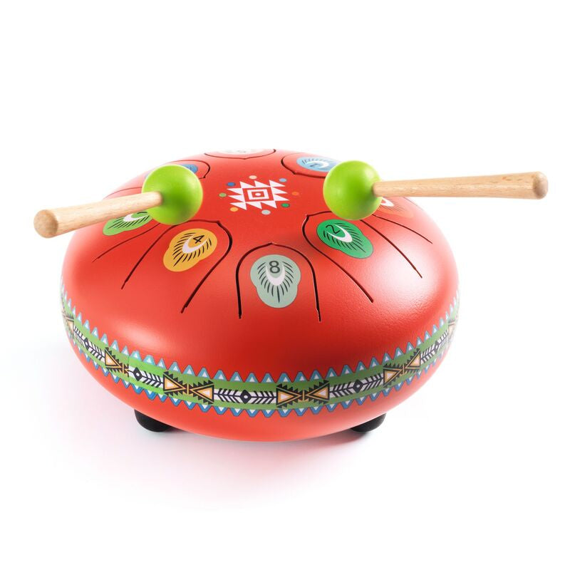 Animambo Red Metal Tongue Drum