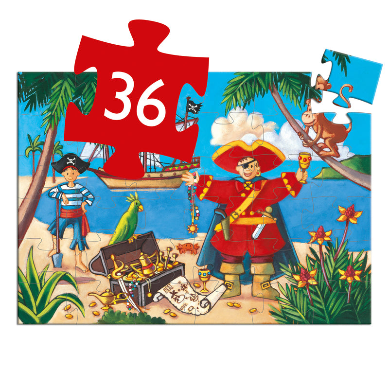 Pirate & Treasure 36pc Silhouette Puzzle