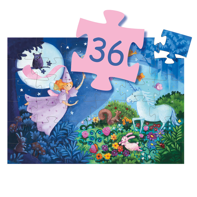 Fairy And Unicorn 36pc Silhouette Puzzle