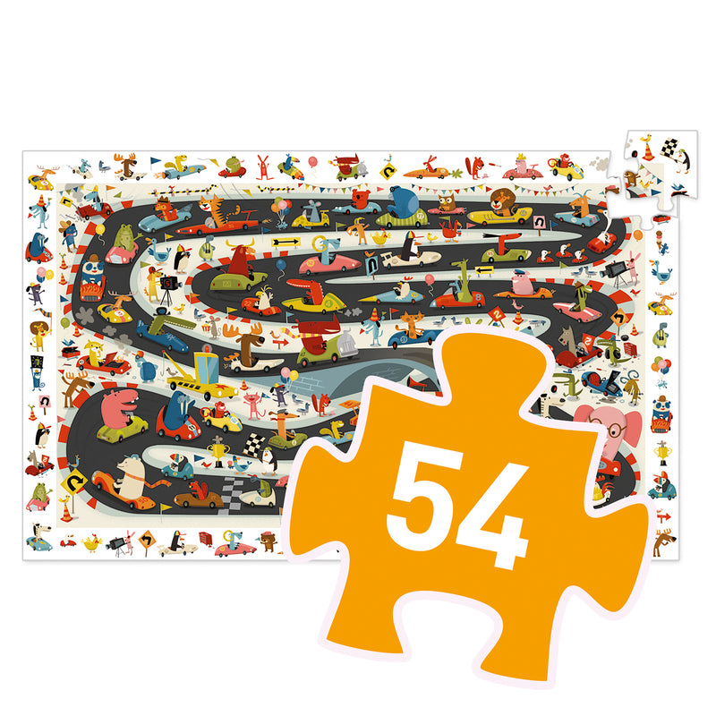 Car Rally 54pc Observation Puzzle