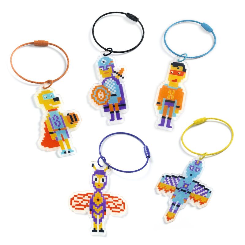 Do It Yourself / Pixel Art Heroes Key Ring