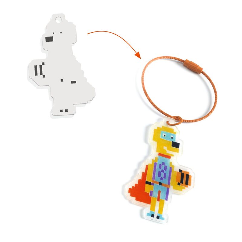 Do It Yourself / Pixel Art Heroes Key Ring