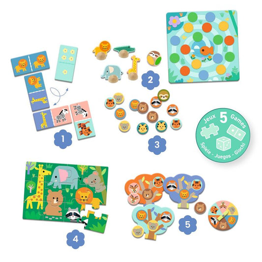 Wild Animals 5 Game Set