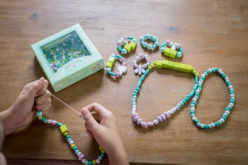 Leaves and Flowers Wooden Beads